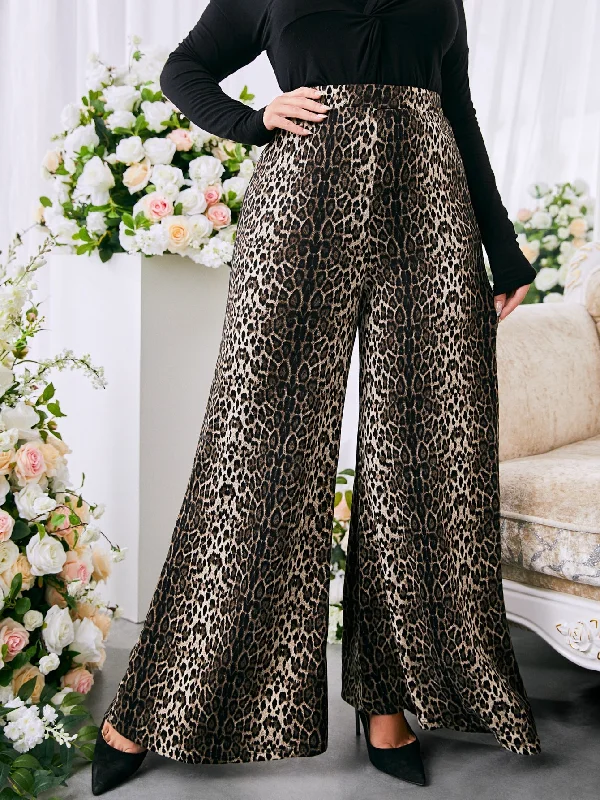 Snakeskin Print Long Plus Size Pants