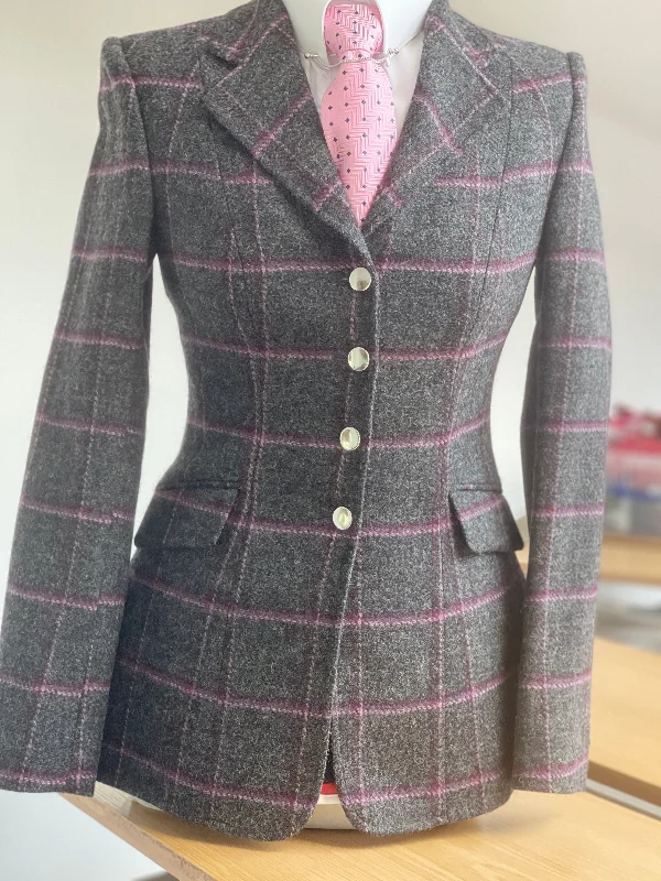 IN STOCK: Princess Cut Grey with pink overcheck (Maids size 4-6) Gym