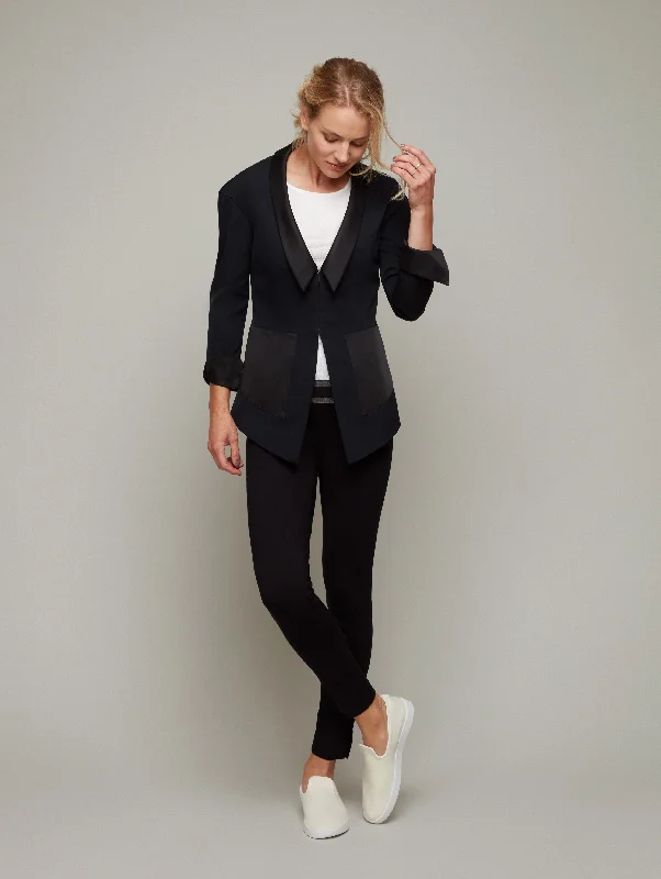 PEDIMENT | Deep V Drop-Shoulder Jacket Geometric