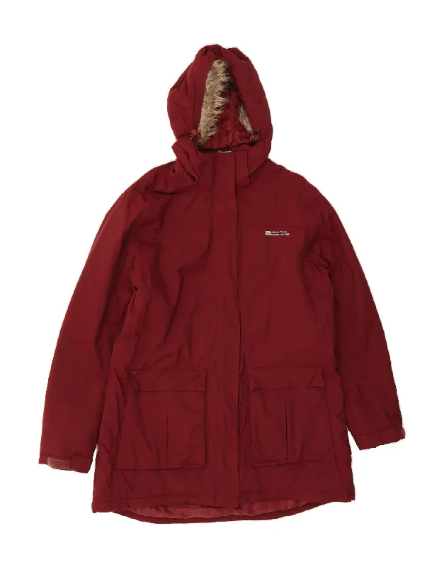 MOUNTAIN WAREHOUSE Womens Hooded Windbreaker Coat UK 20 2XL Maroon Nylon British Gentlewoman Style MOUNTAIN WAREHOUSE Womens Hooded Windbreaker Coat UK 20 2XL Maroon Nylon British Gentlewoman Style