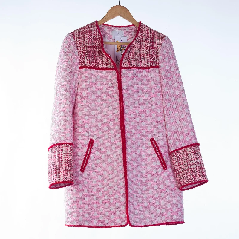Madeleine Cotton Mix Pink & White Jacket UK Size 14 Tough Women's Military - inspired Madeleine Cotton Mix Pink & White Jacket UK Size 14 Tough Women's Military - inspired