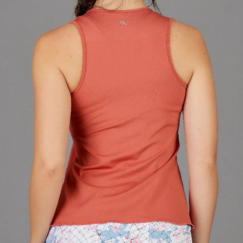 Grids Fullback Tank Top (mineral red) Refined Women's Velvet
