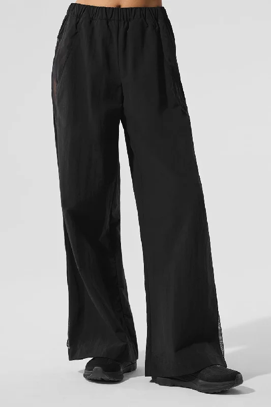 High-Waist Origin Wide Leg Track Pant - Black