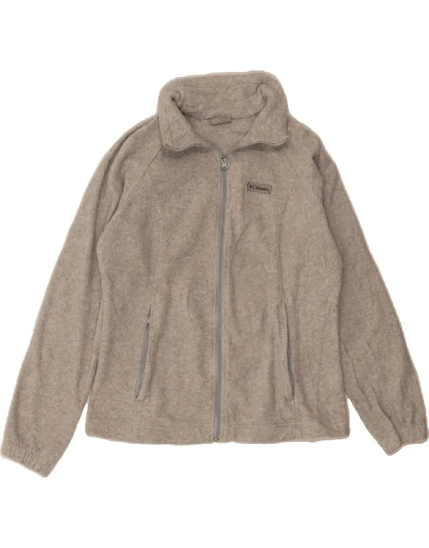 COLUMBIA Womens Fleece Jacket UK 14 Medium Grey Polyester Cozy Women's Sherpa - lined COLUMBIA Womens Fleece Jacket UK 14 Medium Grey Polyester Cozy Women's Sherpa - lined