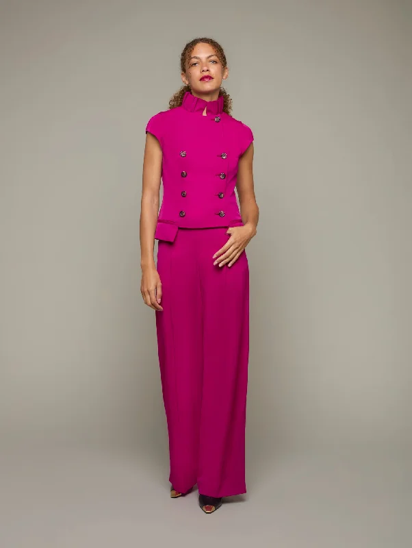 ARCHITRAVE | Fan Collar Waistcoat Monochromatic All - in - one
