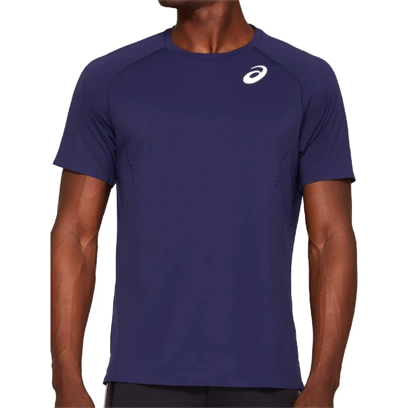 Asics M Knit Short Sleeve Mens Running Top - Navy