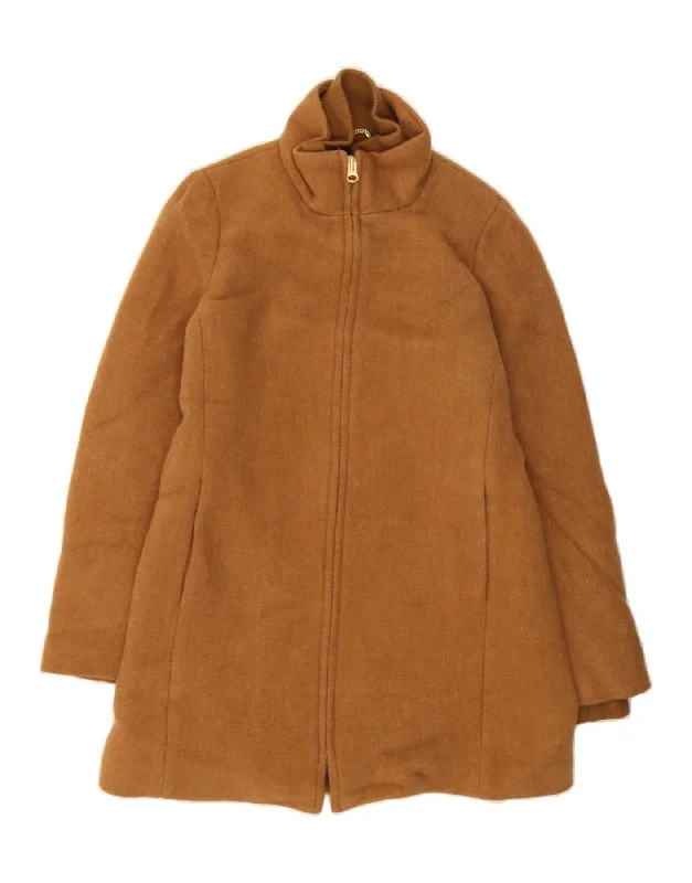 J. CREW Womens Overcoat US 6 Medium Brown Wool Dapper Women's 1920S