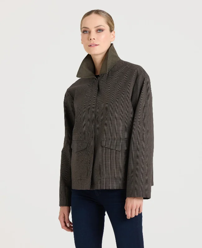 Callcott Water Resistant Cotton Check Jacket Sustainable Organic