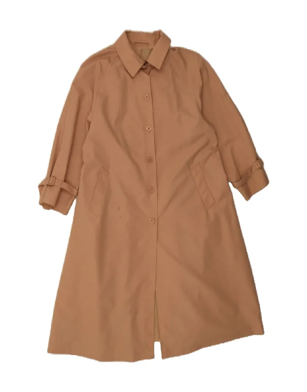 VINTAGE Womens Overcoat UK 16 Large Beige Polyester Athletic Women's 