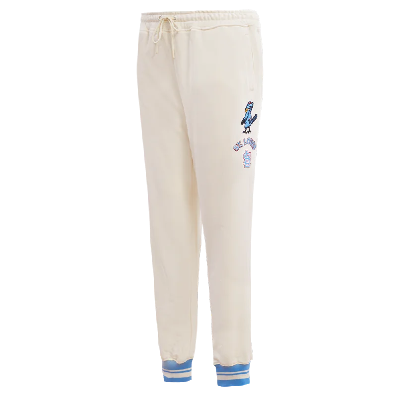 MLB ST. LOUIS CARDINALS RETRO CLASSIC WOMEN'S SWEATPANT (EGGSHELL/ UNIVERSITY BLUE)