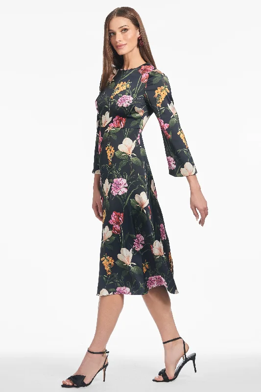 ALEXA DRESS - DARK MIDNIGHT GARDEN