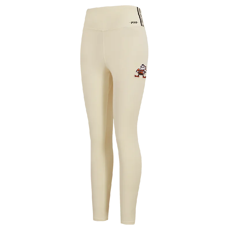 NFL CLEVELAND BROWNS RETRO CLASSIC WOMEN'S JERSEY LEGGING (EGGSHELL)