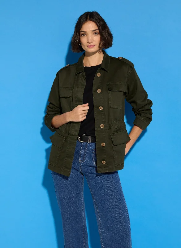 Mattie Organic Cotton Cargo Jacket Laid - back Women's Vibe