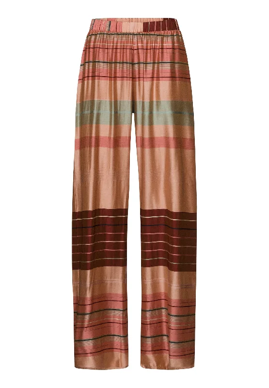 Hannah Striped Color Block Pants | Earth Tanned Stripe 74859-2166