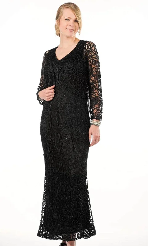 Soulmates C702 - Lace V-Neck Mother Of The Bride Dress