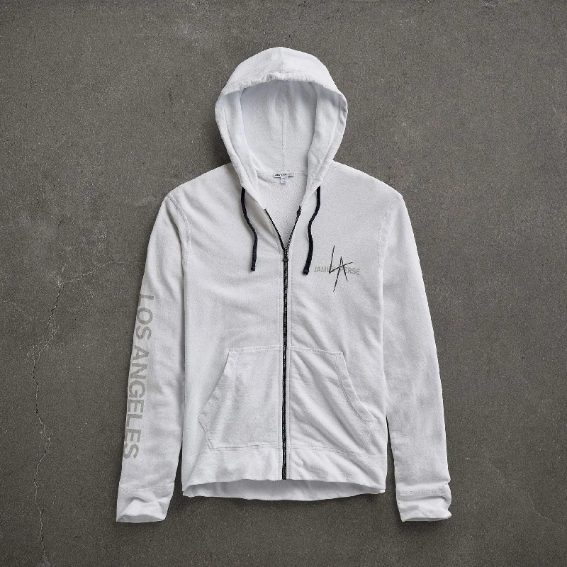 JP x LA Zip Up Hoodie - White