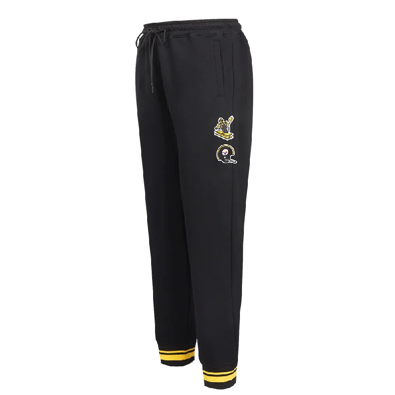 NFL PITTSBURGH STEELERS RETRO CLASSIC WOMEN'S SWEATPANT (BLACK/YELLOW)