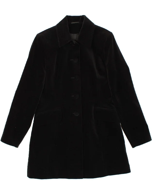 DOROTHY PERKINS Womens Oversized Overcoat UK 10 Small Black Cotton Polished Women's Silk DOROTHY PERKINS Womens Oversized Overcoat UK 10 Small Black Cotton Polished Women's Silk