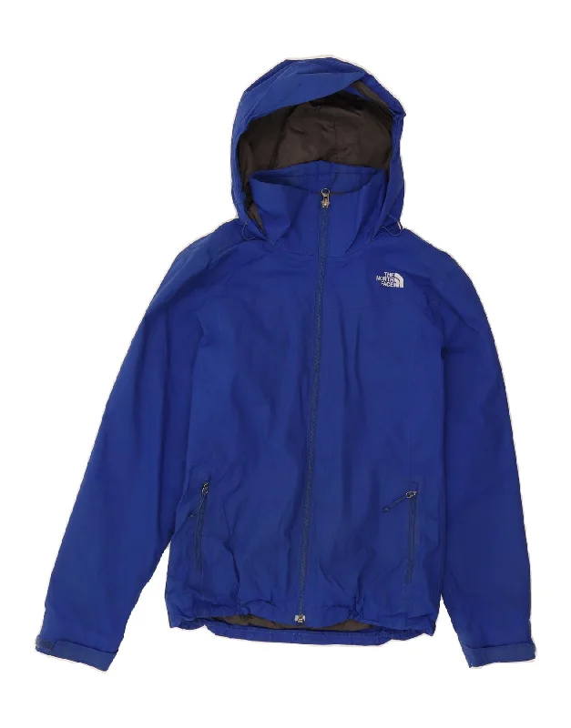 THE NORTH FACE Womens Hooded Rain Jacket UK 6 XS Blue Nylon Casual Women's Japanese 