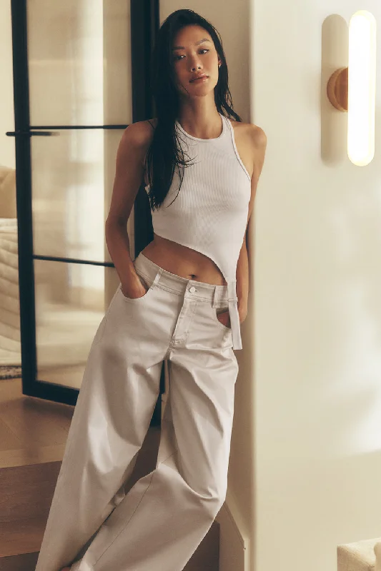 Wanderlust Wide Leg Trouser - Oat Milk