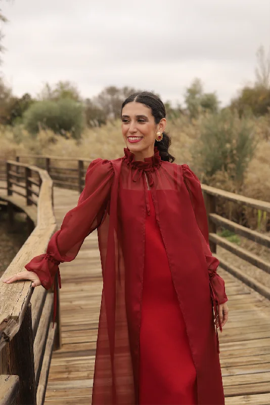 Kaftan Charlotte in Burgundy Edgy Women's Punk