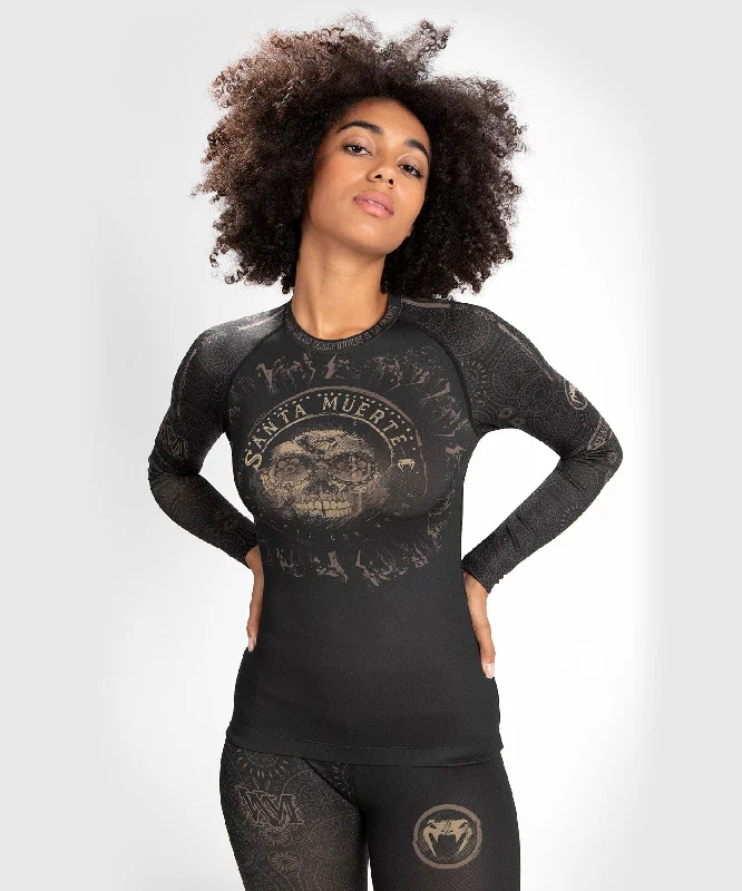 Venum Women Santa Muerte Dark Side - Rashguard Long Sleeves - Black/Brown