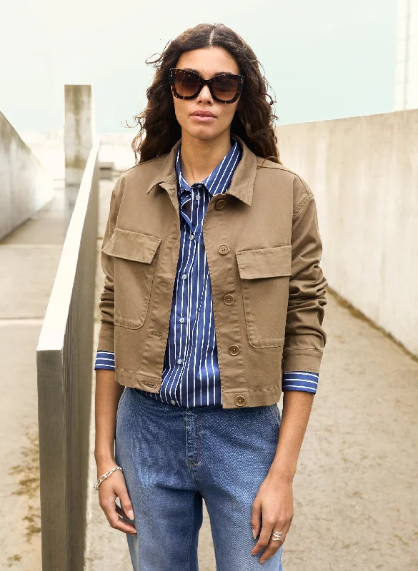 Nata Organic Cotton Cropped Jacket Compression