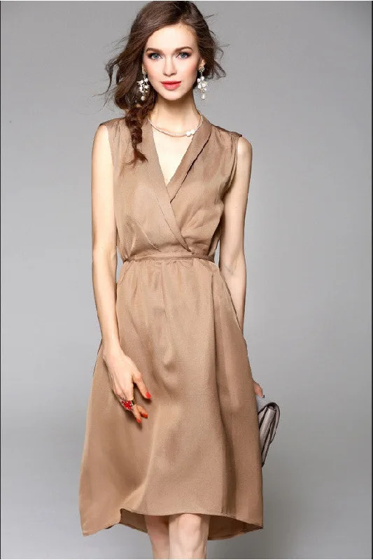 V-Neck A-Line Dress