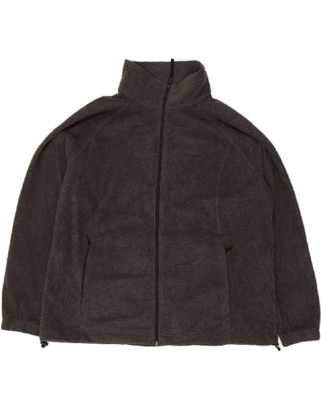 COLUMBIA Womens Fleece Jacket UK 20 2XL Grey Polyester Adventure