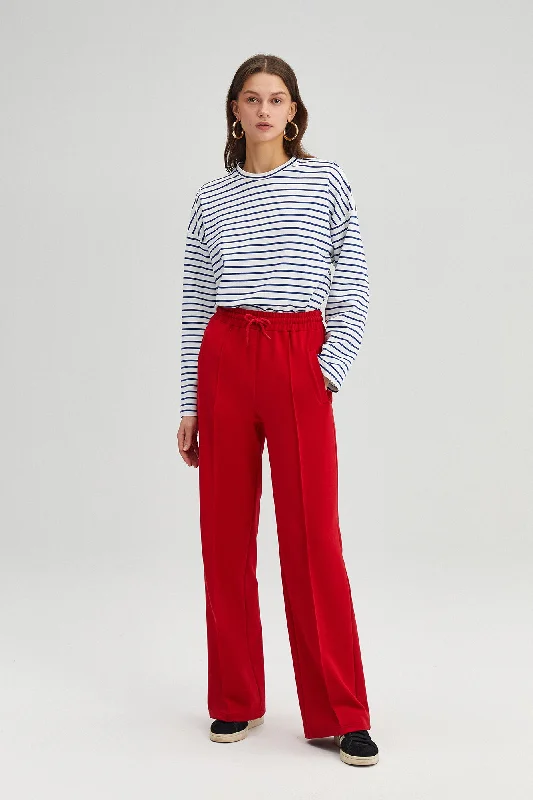 WIDE LEG KNIT TROUSERS