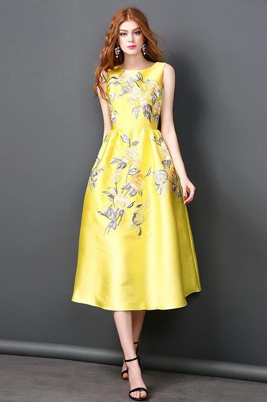 Yellow Floral Dress