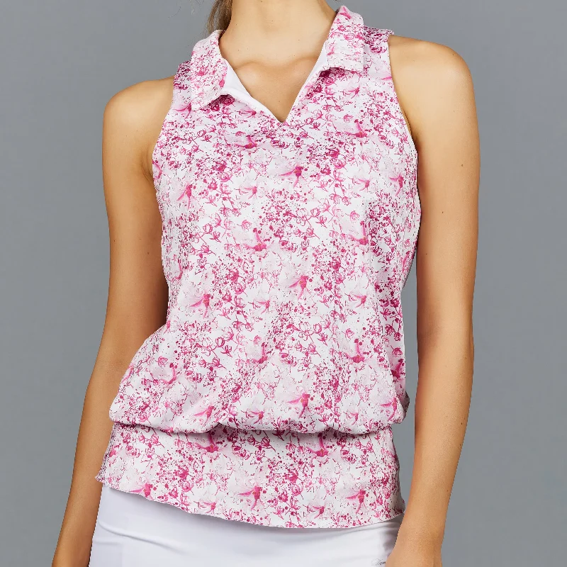 Meadow Blouson Collar Top (print) French