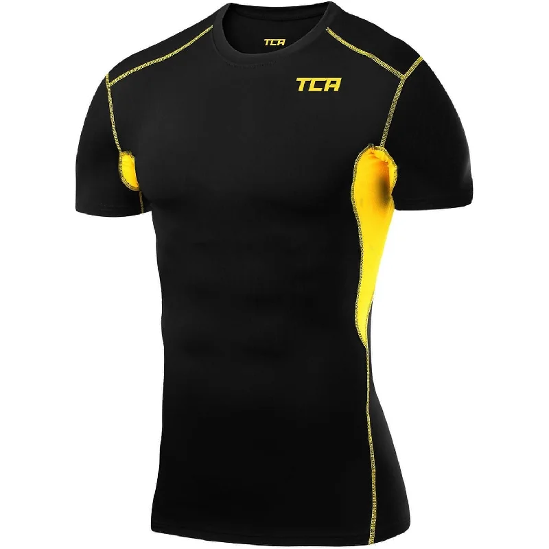 TCA HyperFusion Short Sleeve Junior Compression Top - Black