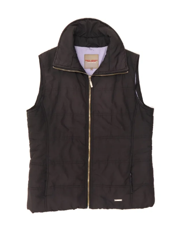 PACO Womens Padded Gilet UK 10 Small Black Polyester Traditional Women's 