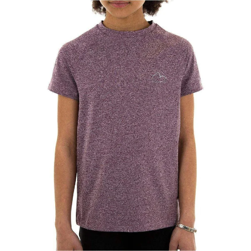 More Mile Train To Run Girls Short Sleeve Running Top - Purple