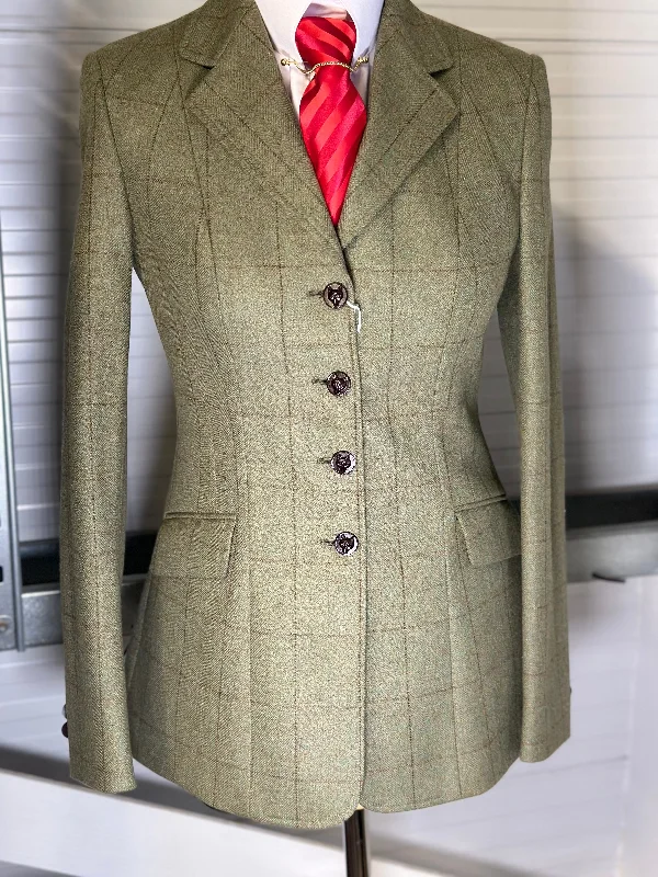 IN STOCK: UNIQUE MID GREEN PRINCESS CUT JACKET Cool Women's Distressed