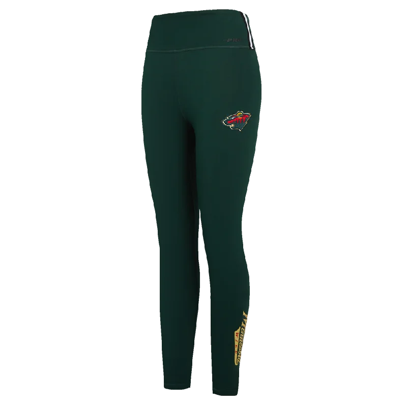 NHL MINNESOTA WILD CLASSIC WOMEN'S HIGH WAIST JERSEY LEGGING (FOREST GREEN)