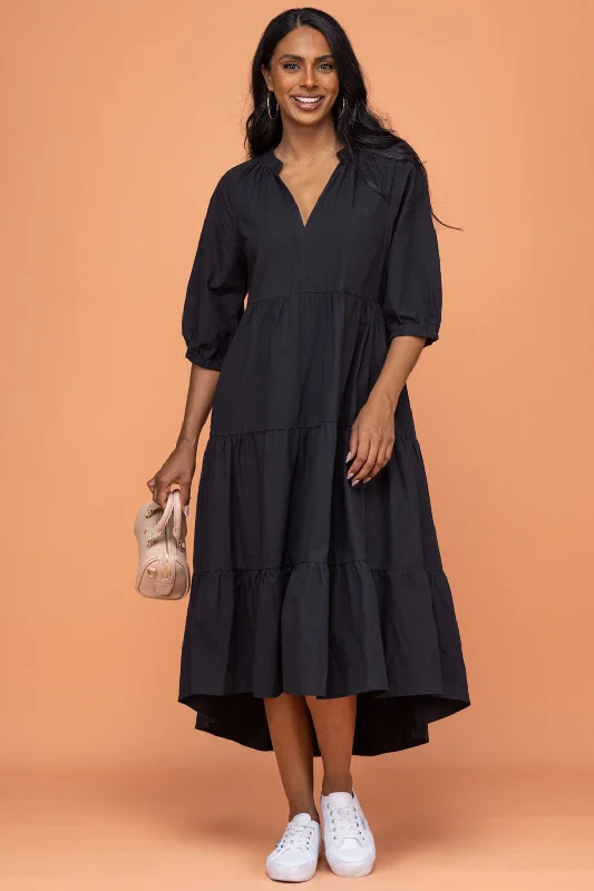 Final Sale | Noah Hi Low Dress Black