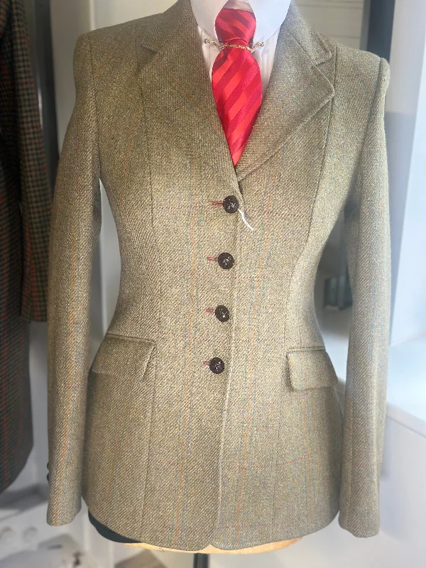 IN STOCK: Pale Green Judge style Jacket with subtle red blue & orange overcheck Modern Women's Tech IN STOCK: Pale Green Judge style Jacket with subtle red blue & orange overcheck Modern Women's Tech