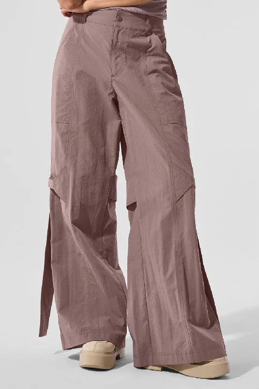 High-Waist Voyager Trouser - Mushroom