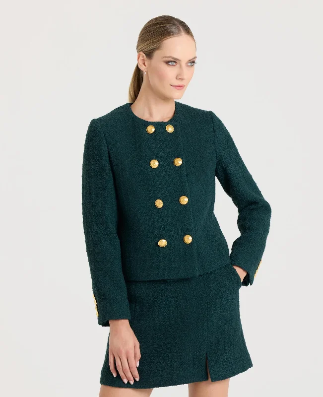 Juliet Wool Boucle Jacket Luxurious Women's High -  end