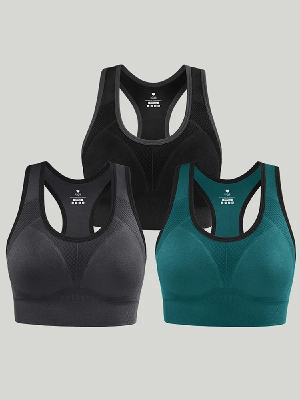 3 Packs-black+dark gray+green