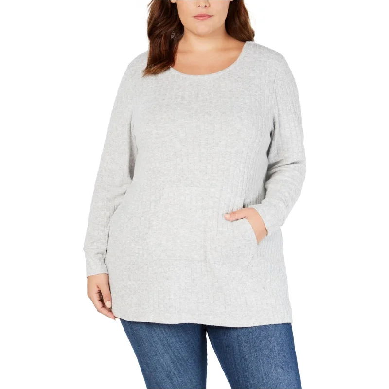 Style & Co. Womens Ribbed Knit Sweater Earthy Women's 