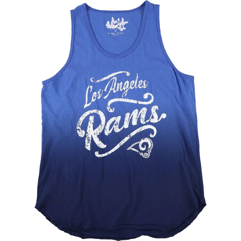 Touch Womens LA Rams Tank Top, Blue, Medium Edgy Women's Punk