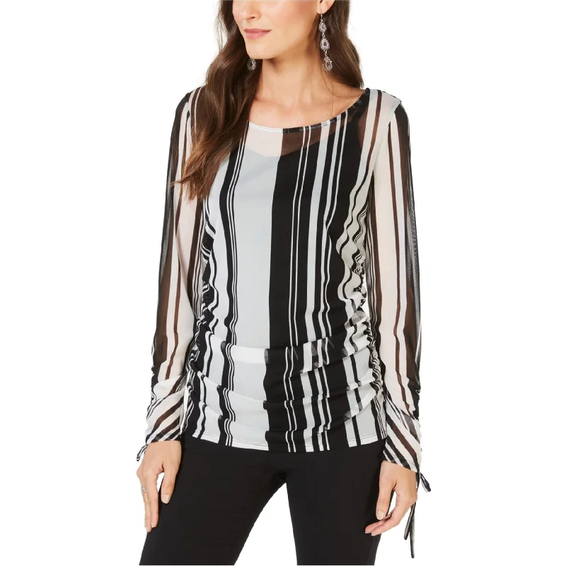 I-N-C Womens Tie-Sleeve Pullover Blouse, Black, Small Earthy Women's Hemp - based