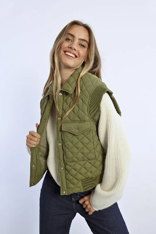 Sutton Quilted Vest Luxurious Women's High -  end