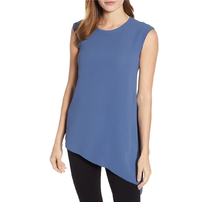 Anne Klein Womens Asymmetrical Hem Pullover Blouse Cozy Women's Winter